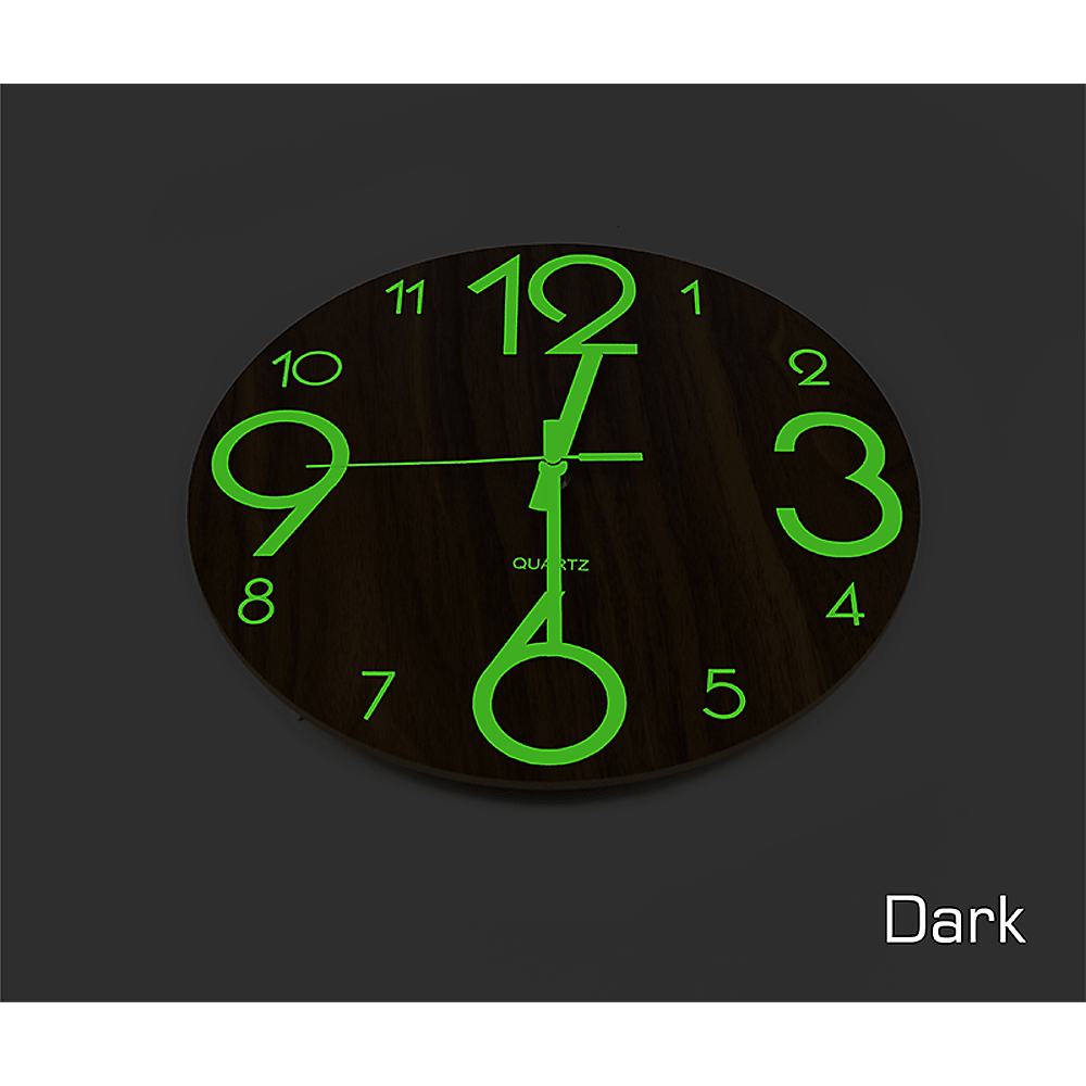Glow In The Dark Wall Clock Luminous - Quartz Quiet - Wall Clocks