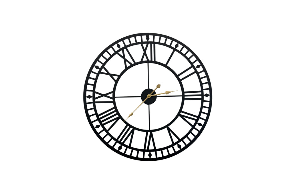 Industrial Wall Clock - Black - Wall Clocks