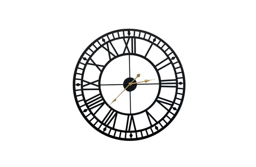 Industrial Wall Clock - Black - Wall Clocks