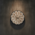 Industrial Wall Clock - Black and Natural