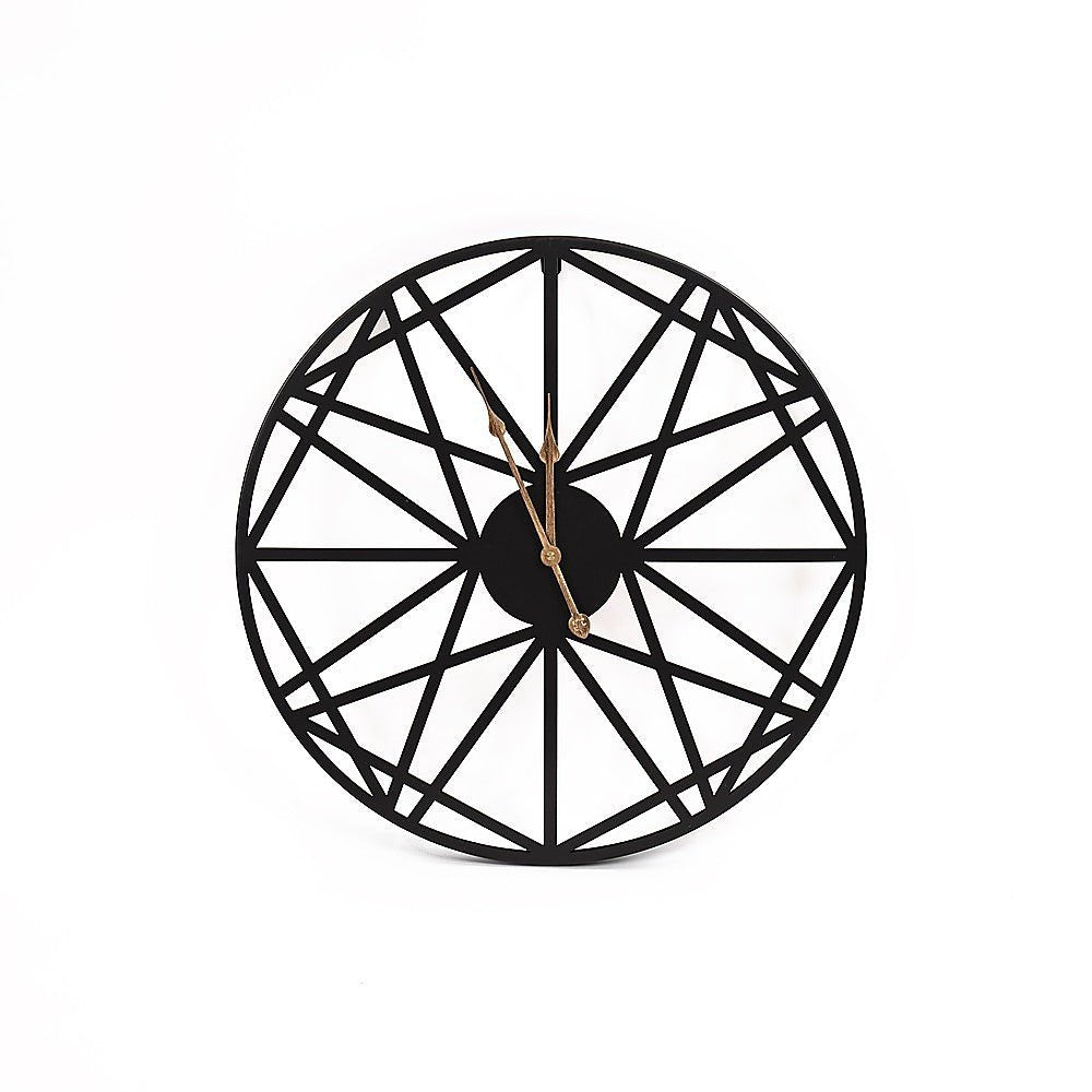 Large Metal Outdoor Wall Clock – Black - Wall Clocks