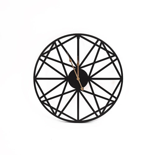 Large Metal Outdoor Wall Clock – Black - Wall Clocks