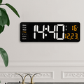 LED Digital Wall Clock - Black - Wall Clocks