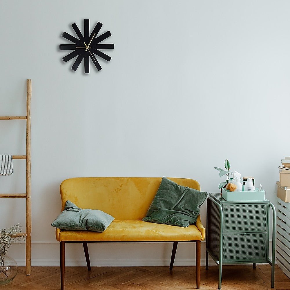 Modern Ribbon Wall Clock - Black - Wall Clocks