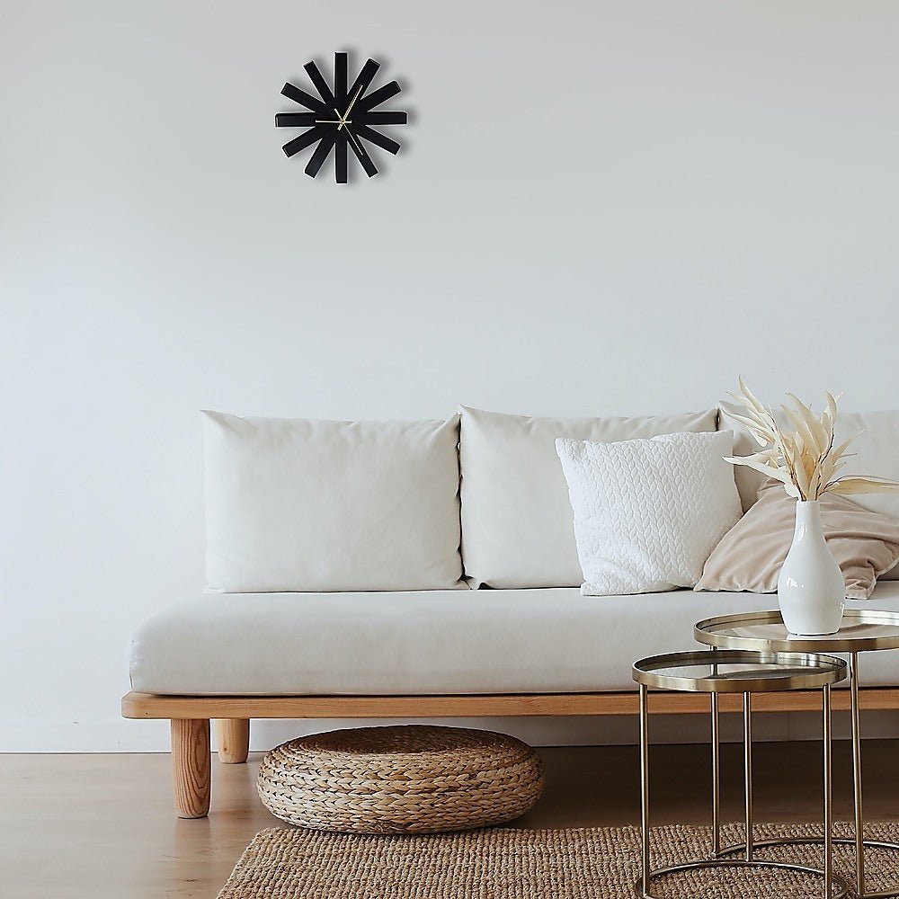 Modern Ribbon Wall Clock - Black - Wall Clocks