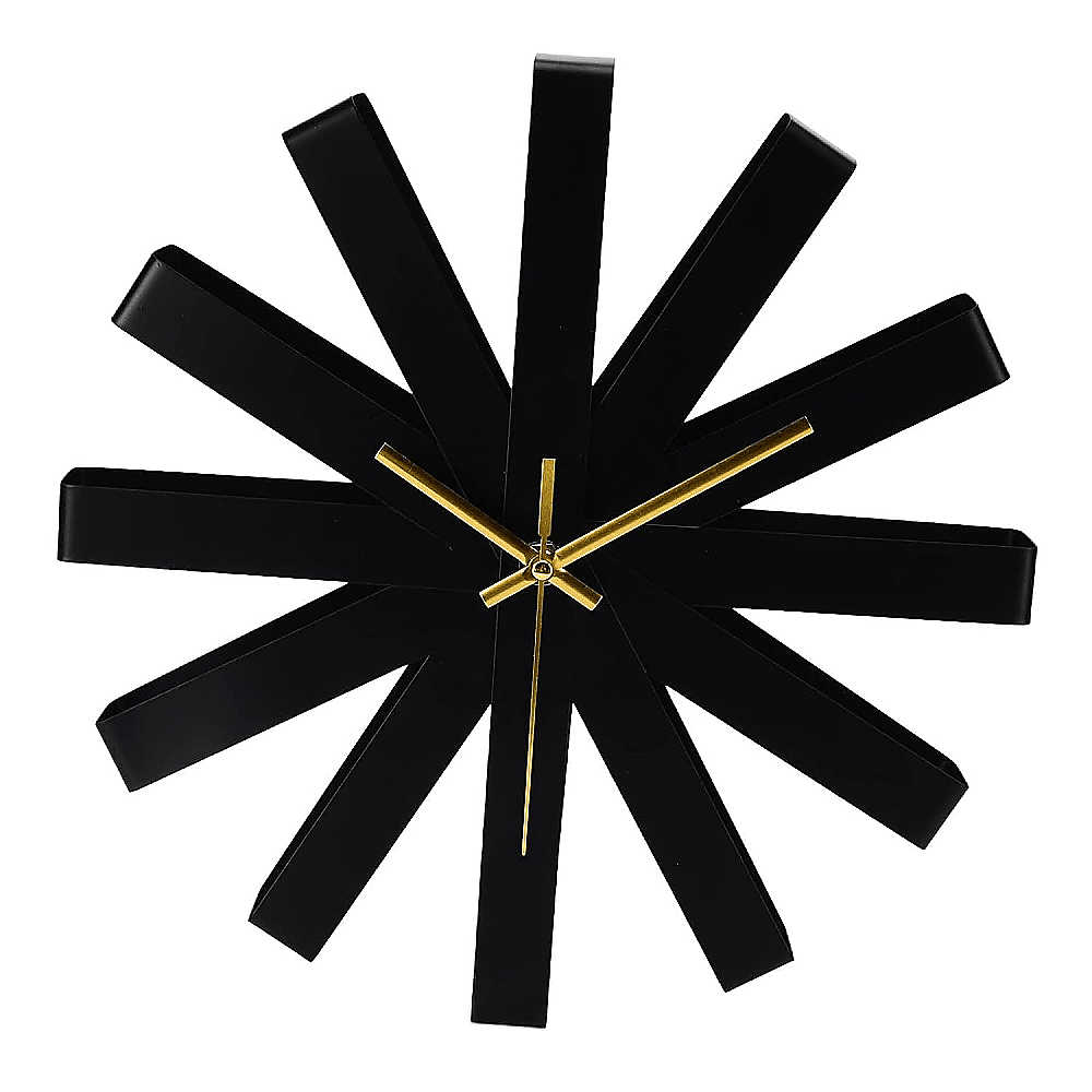 Modern Ribbon Wall Clock - Black - Wall Clocks