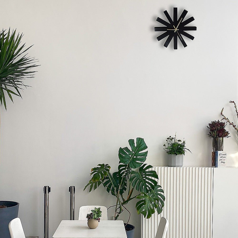 Modern Ribbon Wall Clock - Black - Wall Clocks