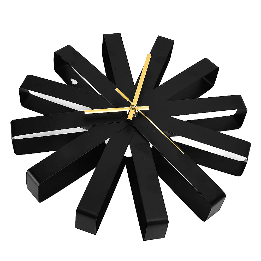 Modern Ribbon Wall Clock - Black - Wall Clocks
