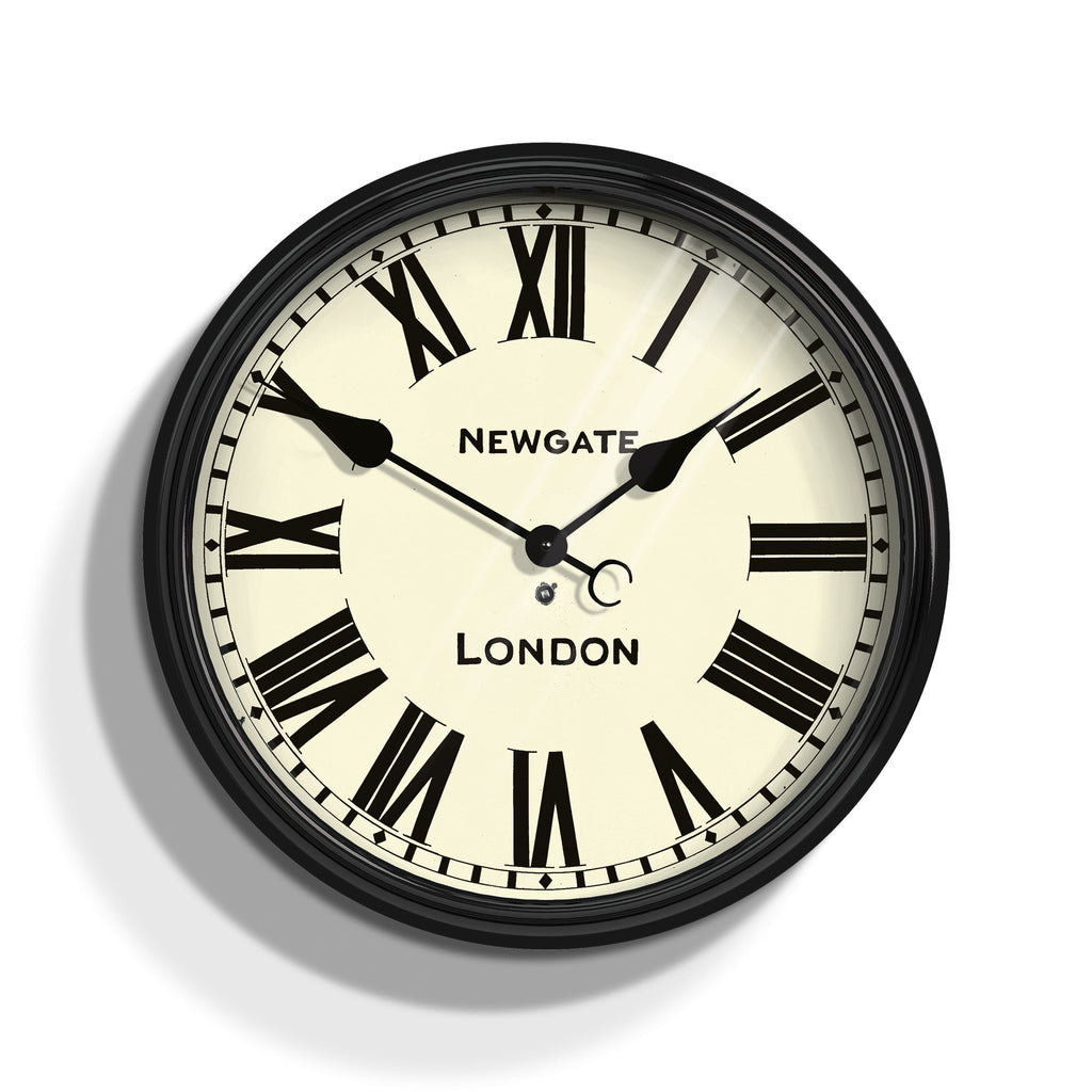 Newgate Battersby Clock - Black - Wall Clocks | Infinity Clocks