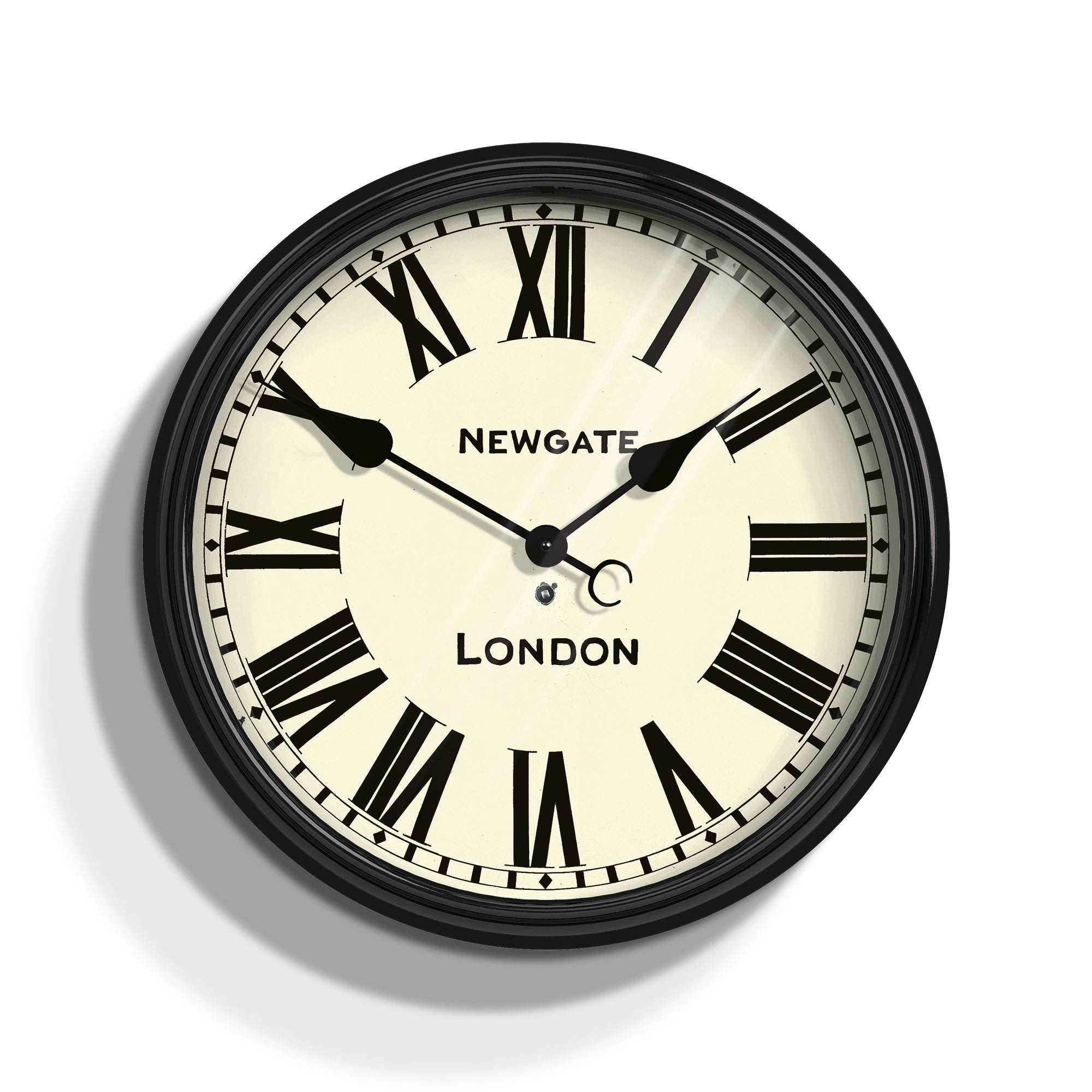 Newgate Battersby Clock - Black - Wall Clocks | Infinity Clocks