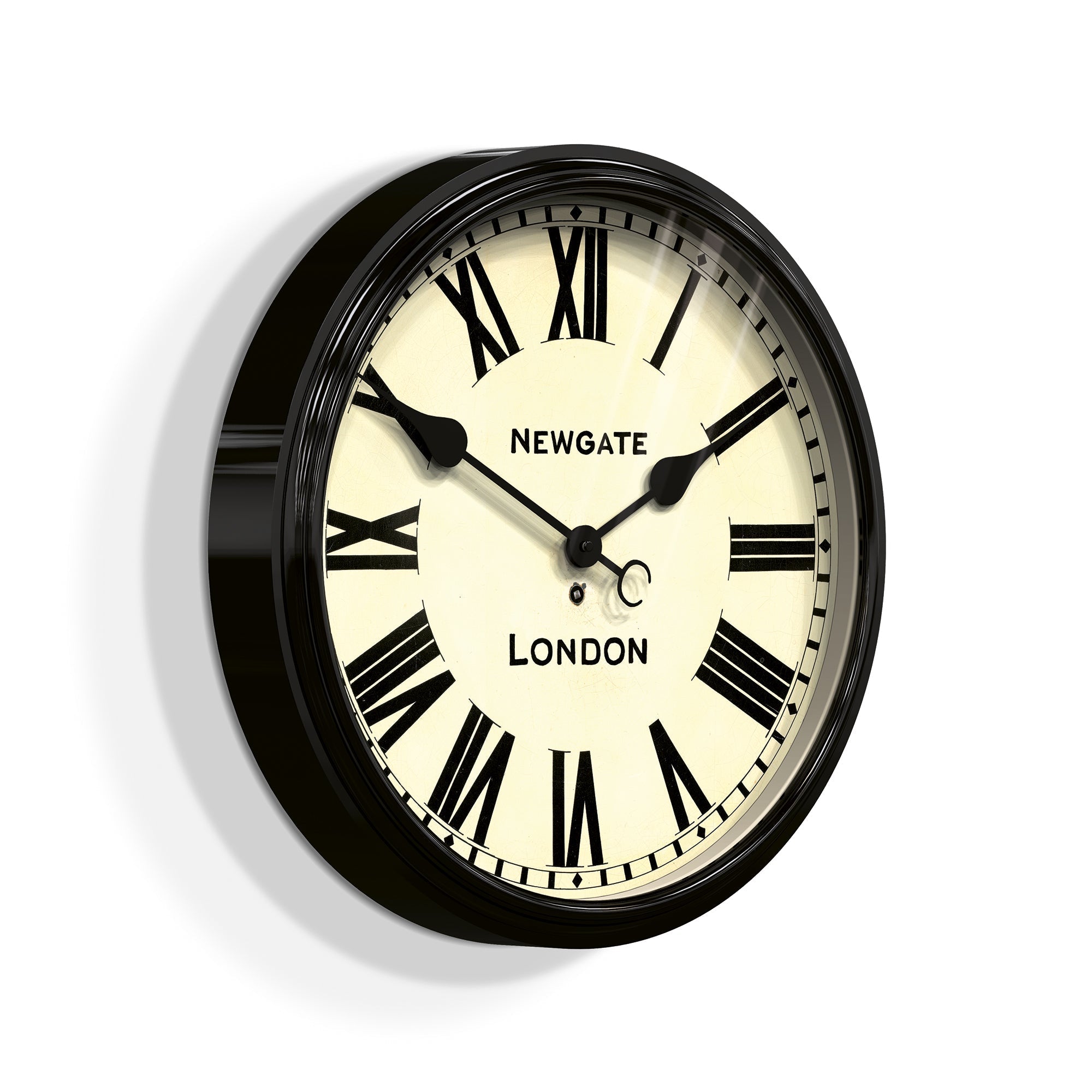 Newgate Battersby Clock - Black - Wall Clocks | Infinity Clocks