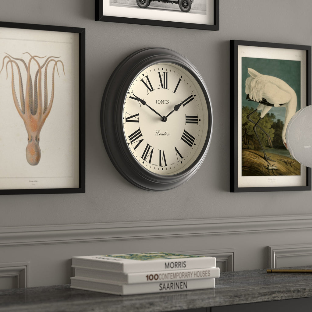 Newgate Jones Supper Club Clock Charcoal - Charcoal Grey - Wall Clocks | Infinity Clocks