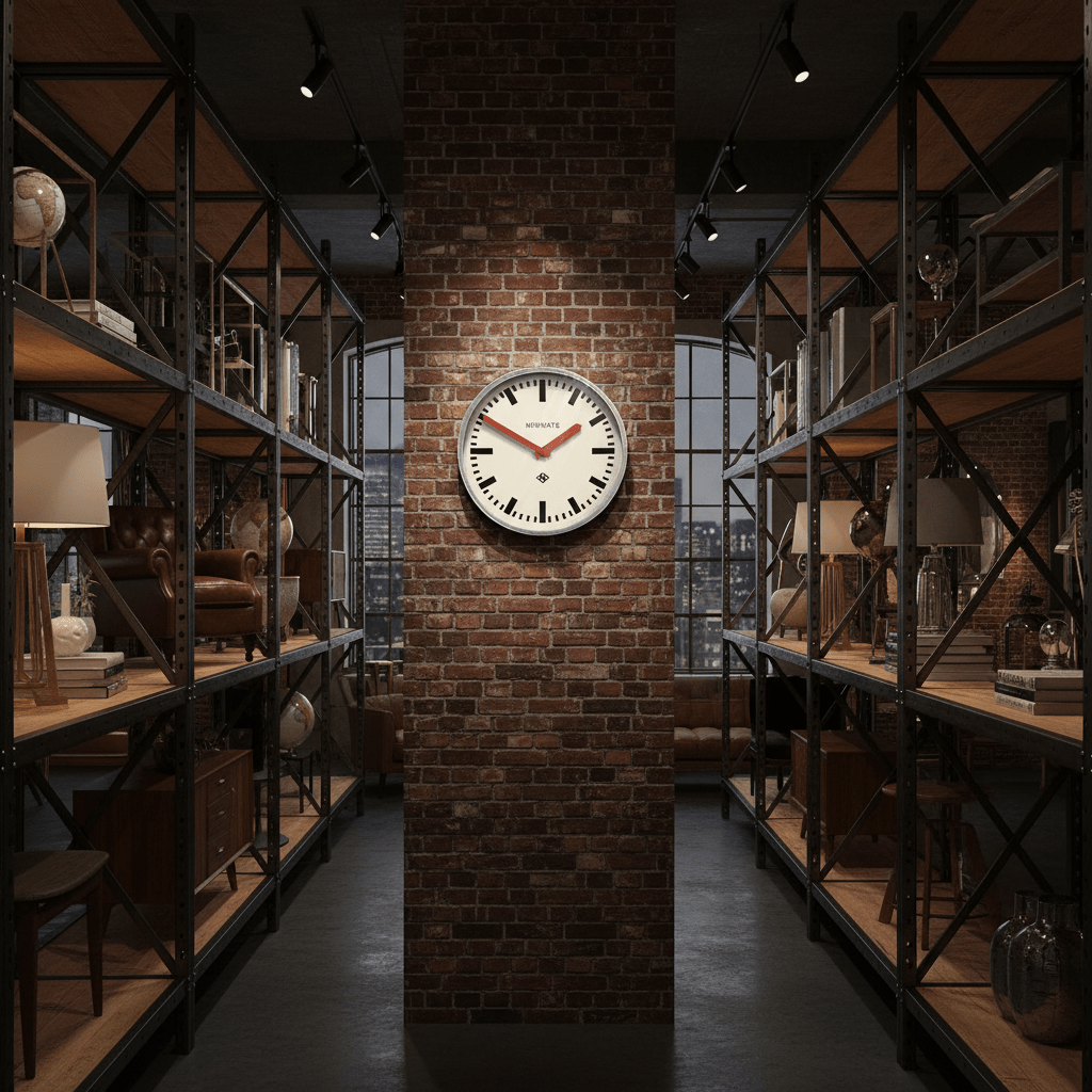 Newgate Luggage Wall Clock - Galvanised Red Hands - Wall Clocks | Infinity Clocks