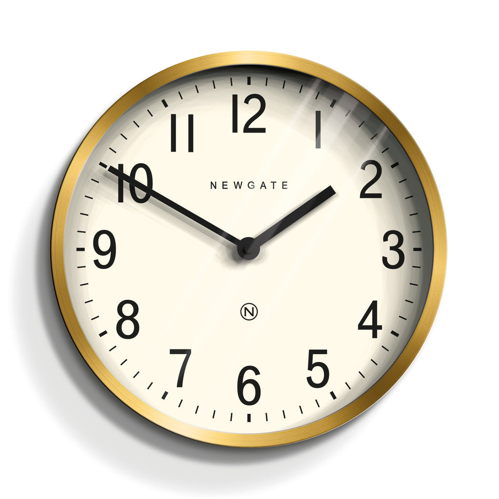 Newgate Master Edwards Clock - Radial Brass - Wall Clocks