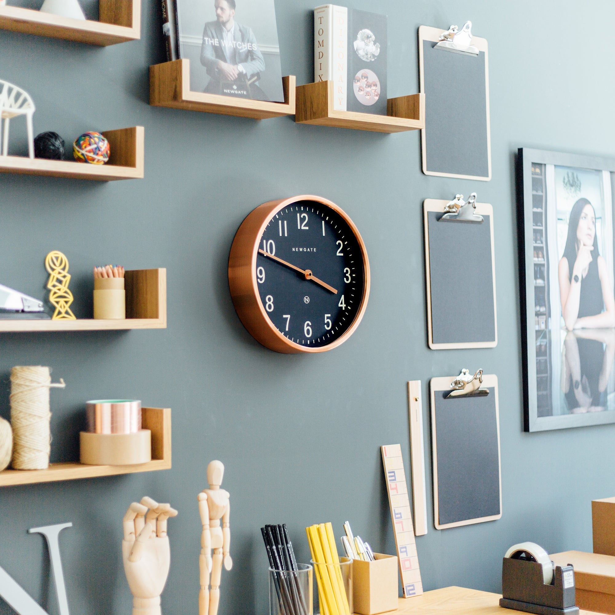 Newgate Master Edwards Clock - Radial Copper - Wall Clocks