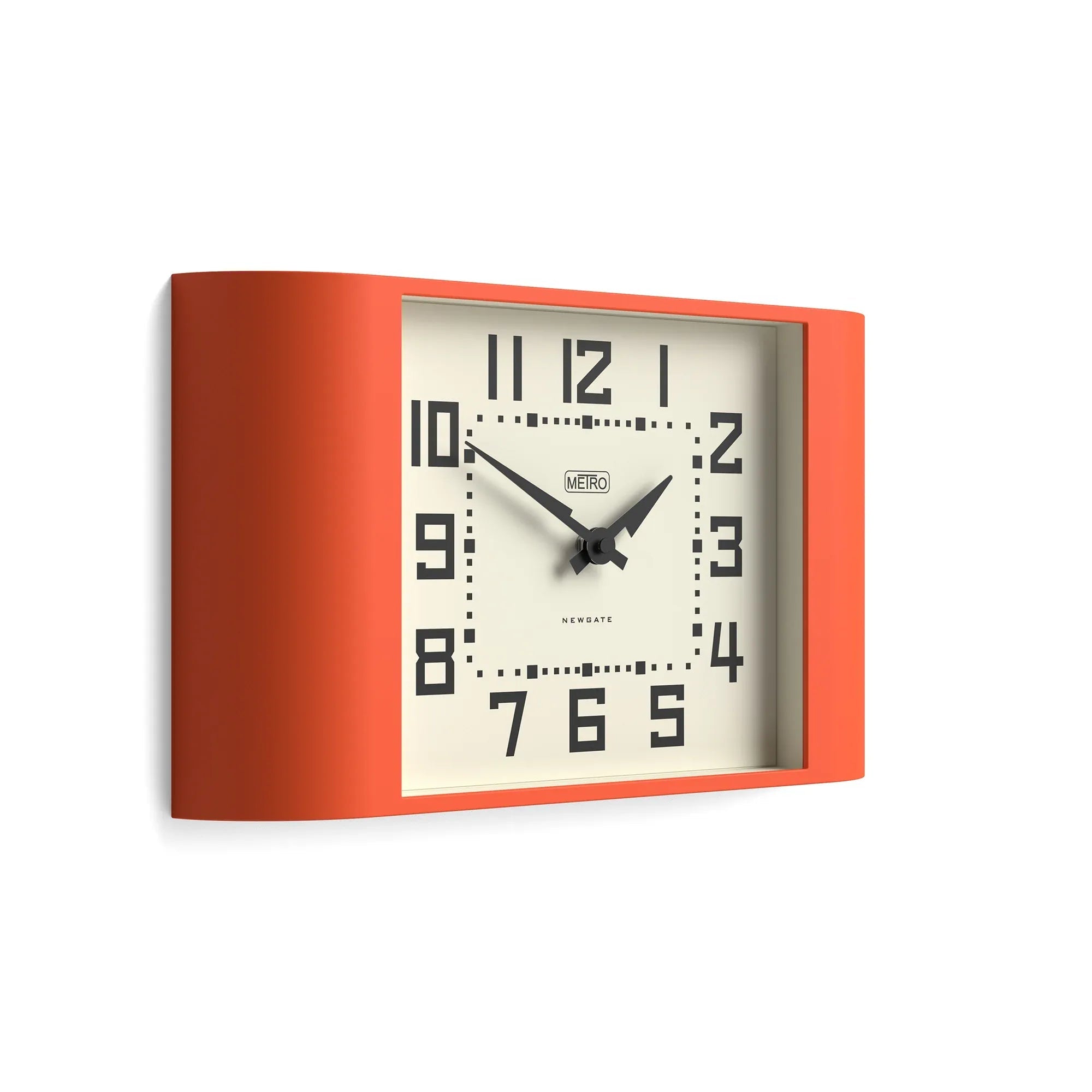 Newgate Metro Wall Clock - Pumpkin Orange - Wall Clocks