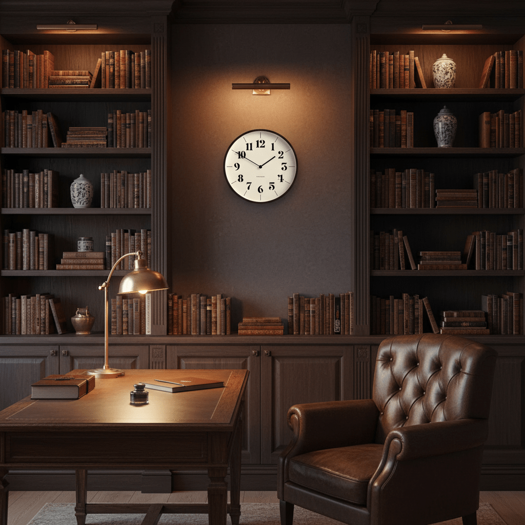 Newgate Mr Clarke Clock - Dark Wood - Wall Clocks