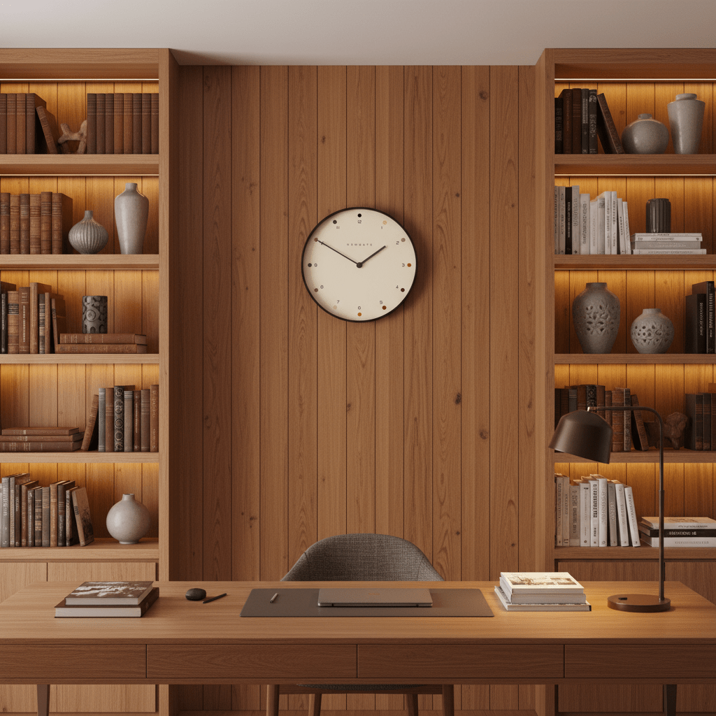 Newgate Mr Clarke Clock - Dark Wood Dot Dial 40 - Wall Clocks