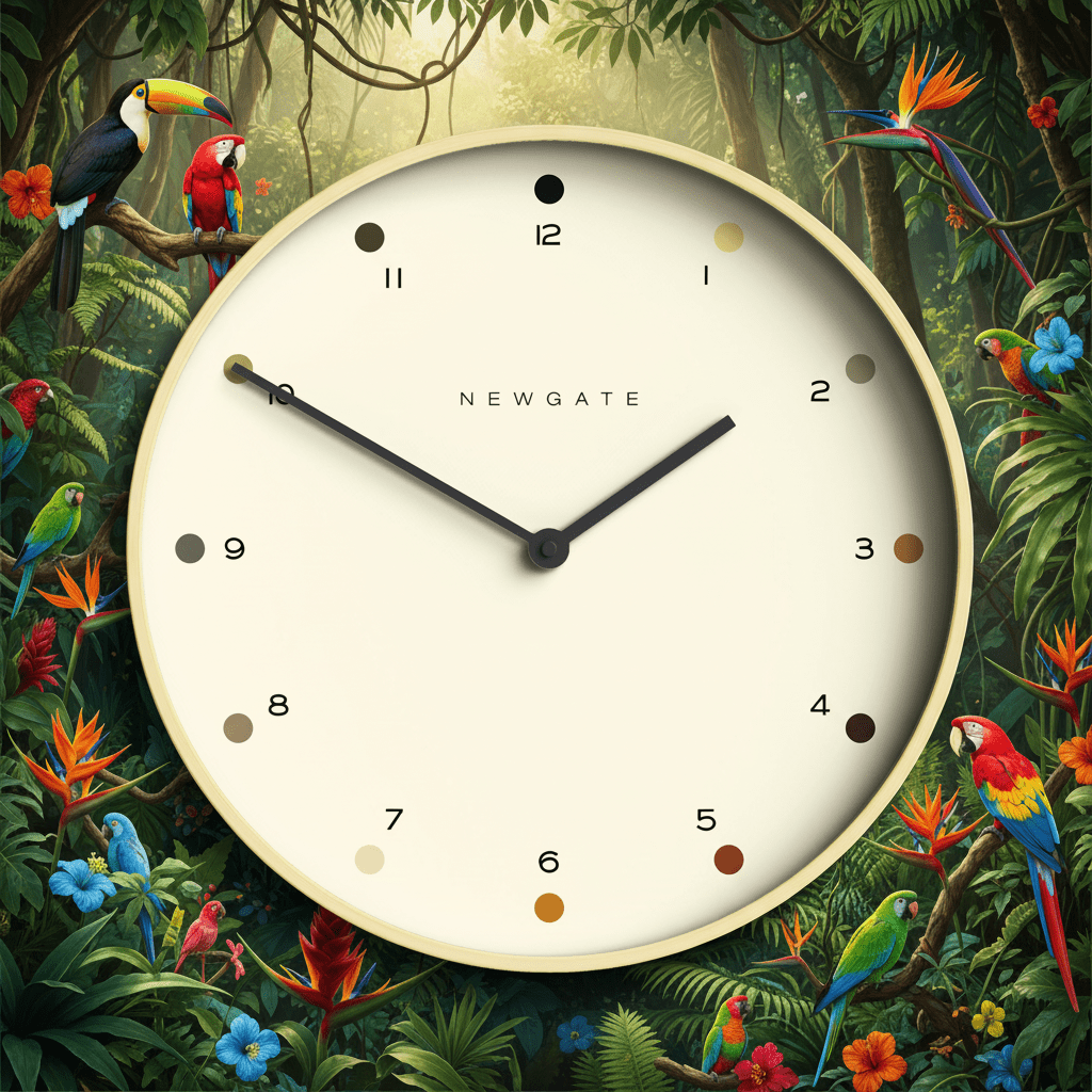 Newgate Mr Clarke Clock - Pale Wood Dot Dial - Wall Clocks