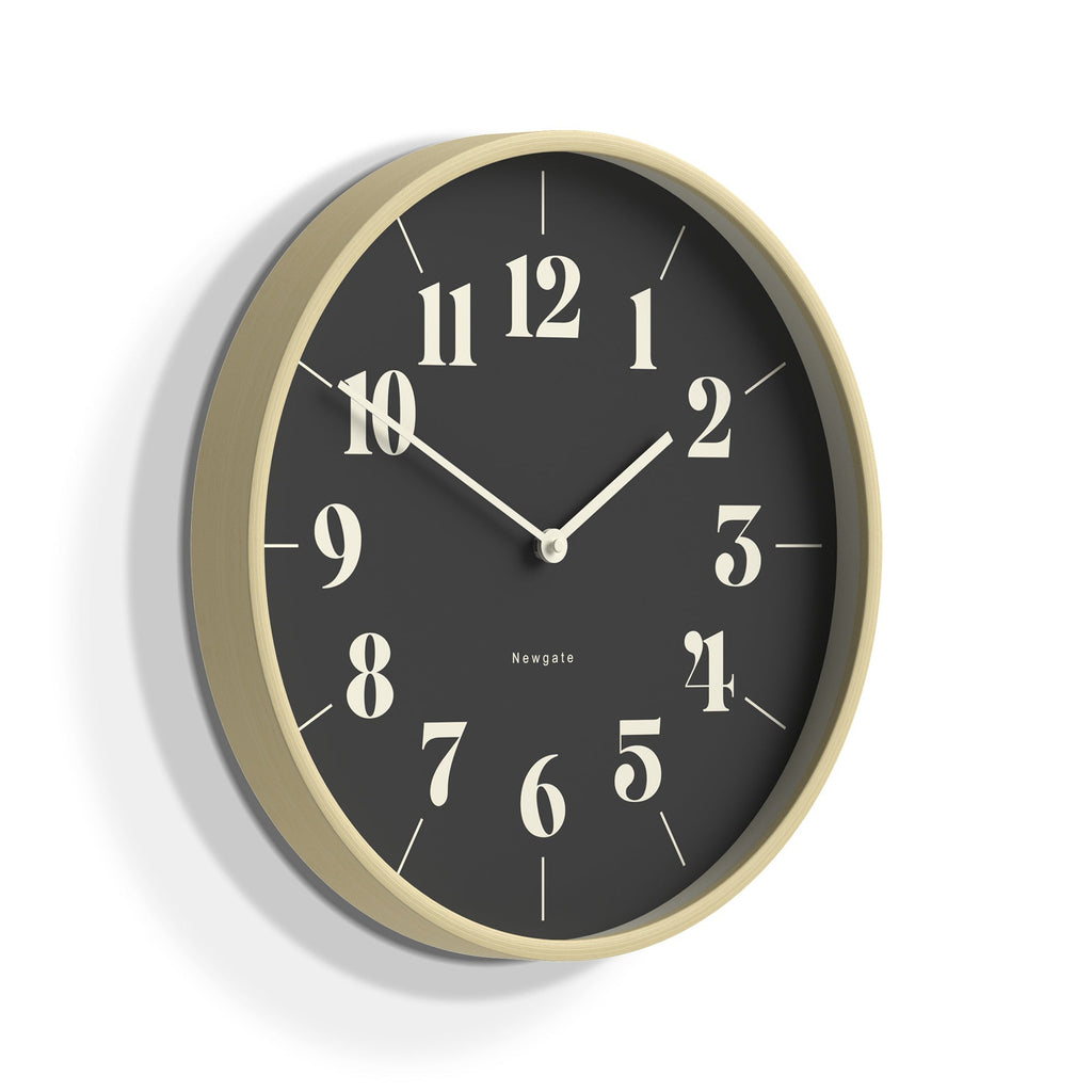 Newgate Mr Clarke Clock Reverse Hopscotch Dial - Pale Wood - Wall Clocks