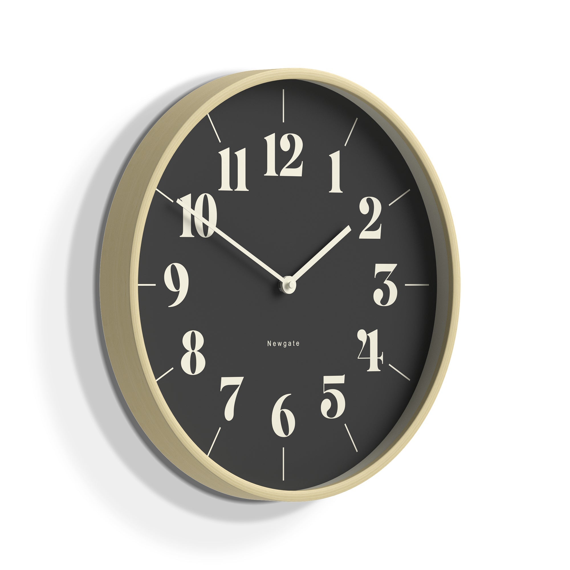 Newgate Mr Clarke Clock Reverse Hopscotch Dial - Pale Wood - Wall Clocks