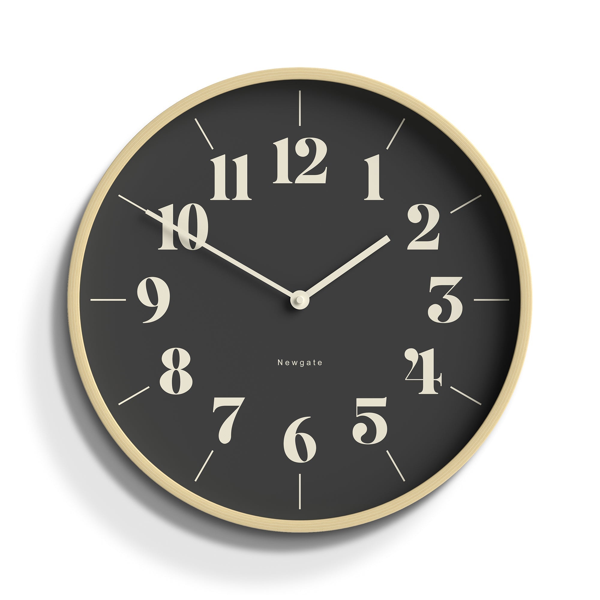 Newgate Mr Clarke Clock Reverse Hopscotch Dial - Pale Wood - Wall Clocks
