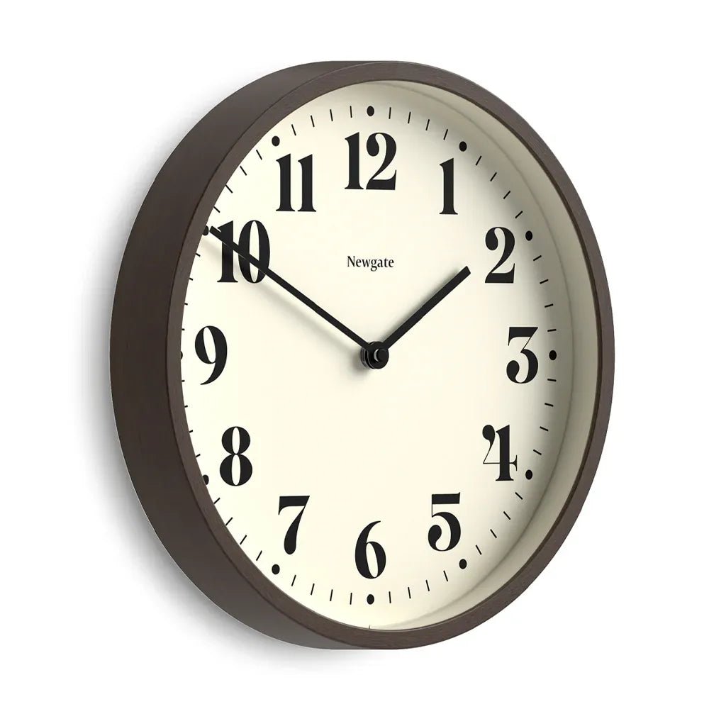 Newgate Number Four Theatre Wall Clock - Faux Dark Wood - Wall Clocks