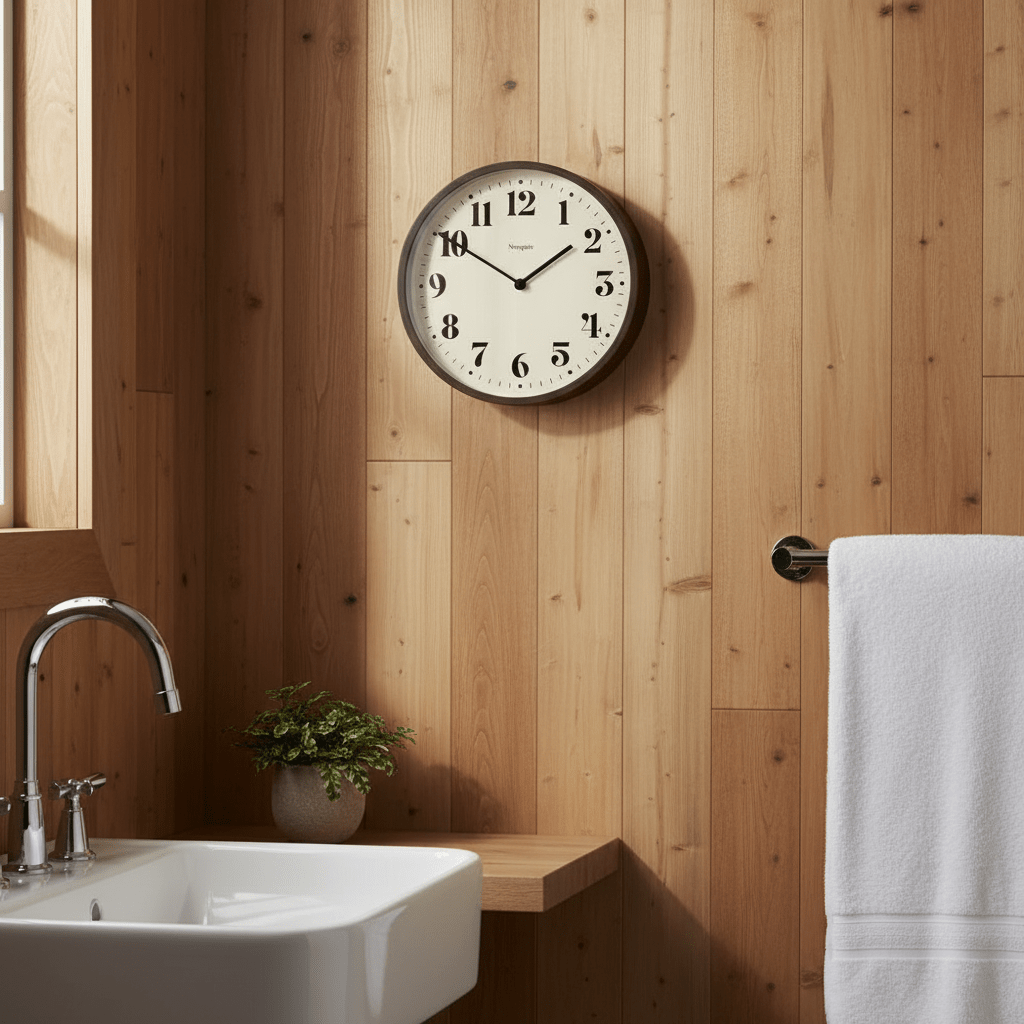 Newgate Number Four Theatre Wall Clock - Faux Dark Wood - Wall Clocks