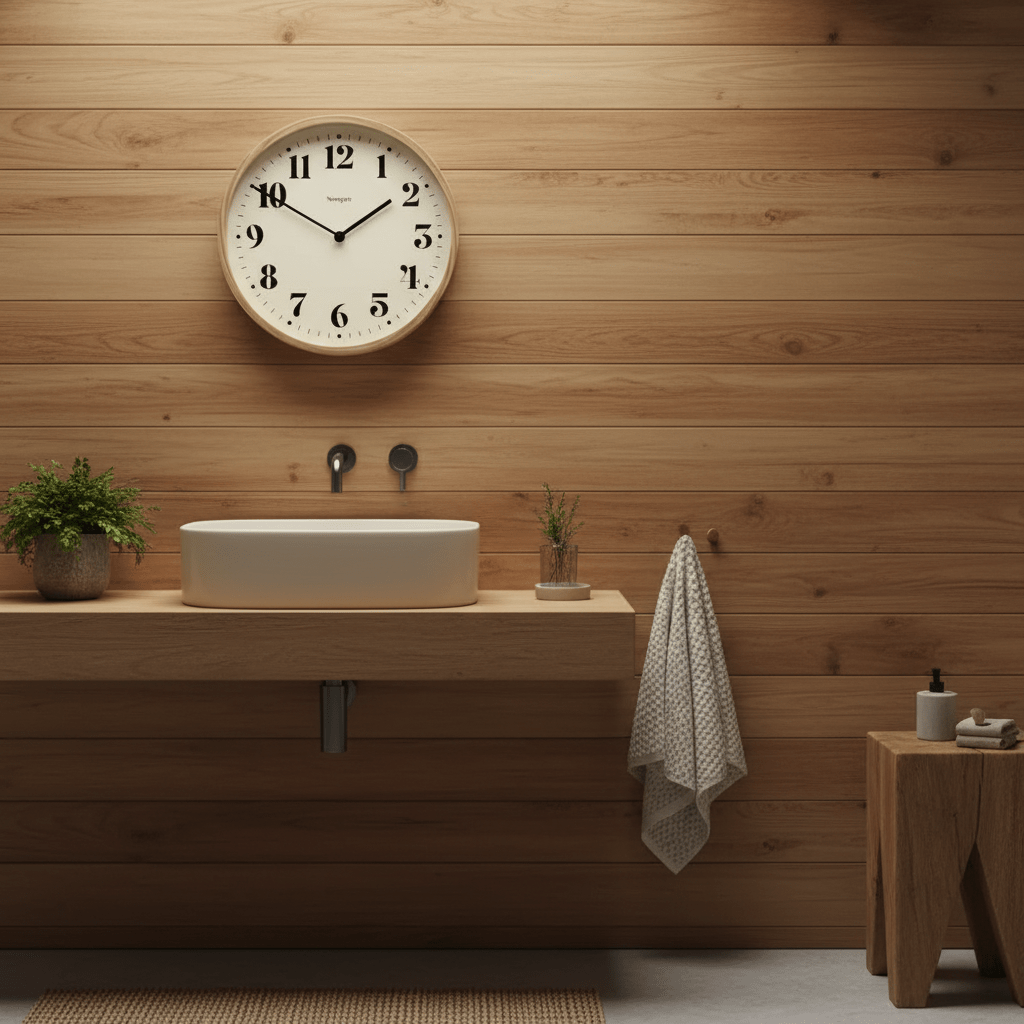 Newgate Number Four Theatre Wall Clock - Faux Wood - Wall Clocks