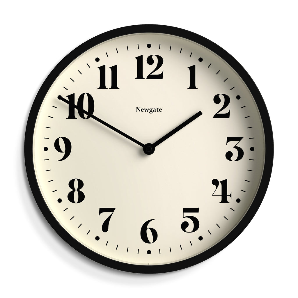 Newgate Number Four Wall Clock - Matte Black - Wall Clocks | Infinity Clocks