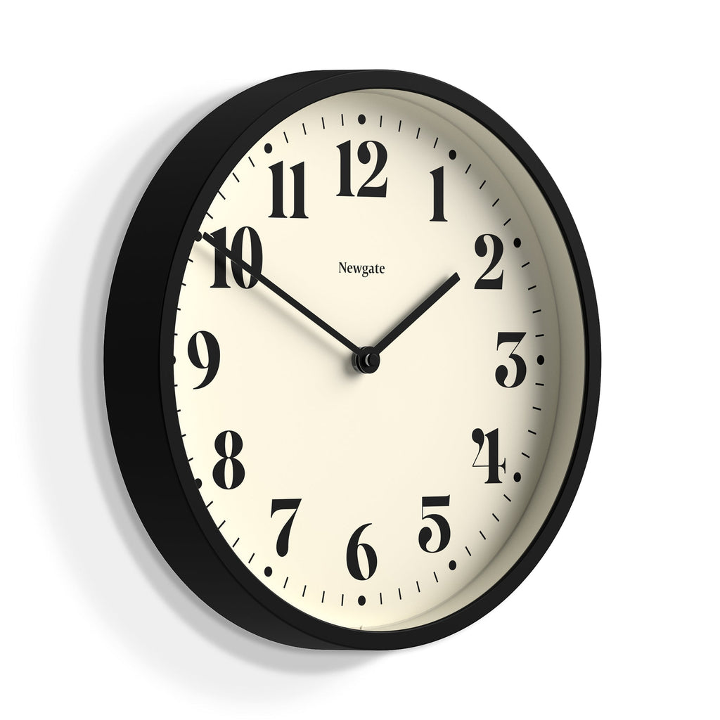 Newgate Number Four Wall Clock - Matte Black - Wall Clocks | Infinity Clocks