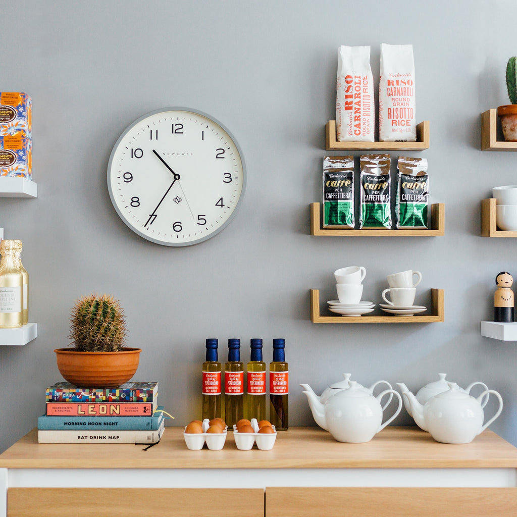 Newgate Number Three Echo Clock - Silicone Grey - Wall Clocks | Infinity Clocks