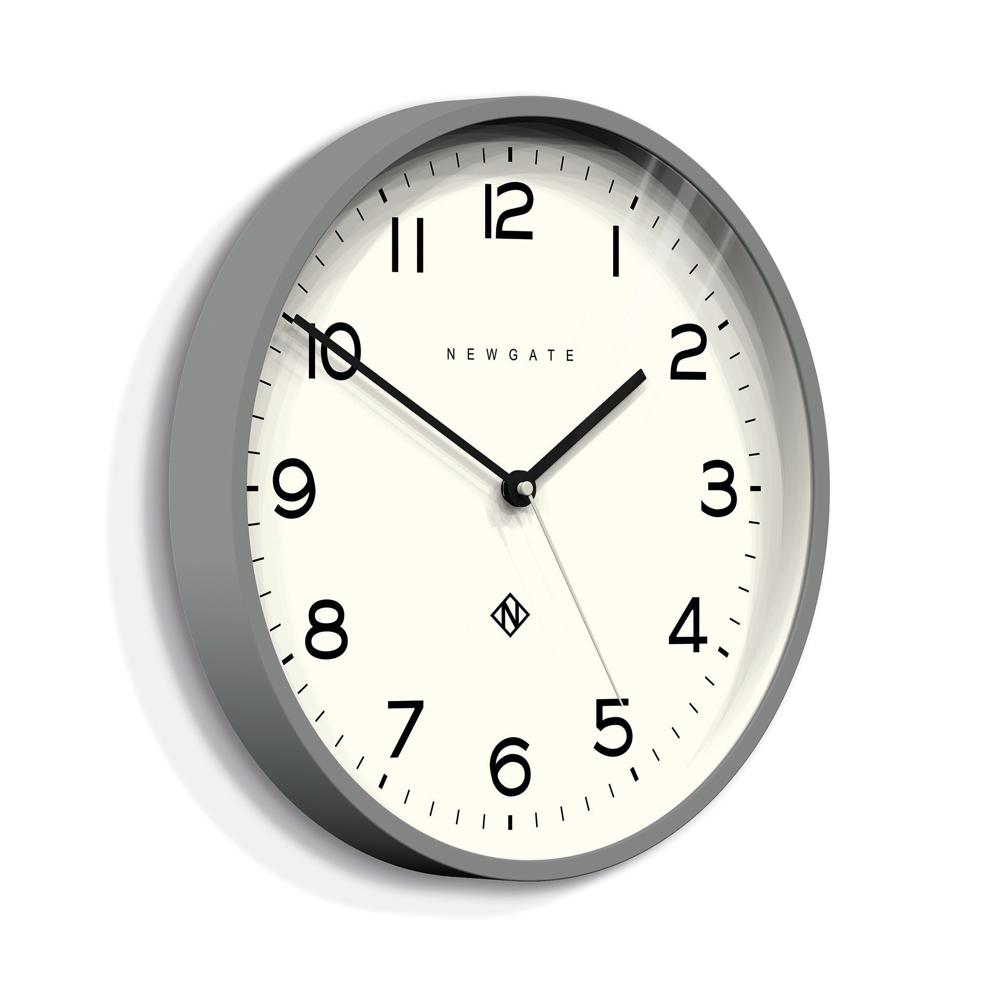 Newgate Number Three Echo Clock - Silicone Grey - Wall Clocks | Infinity Clocks