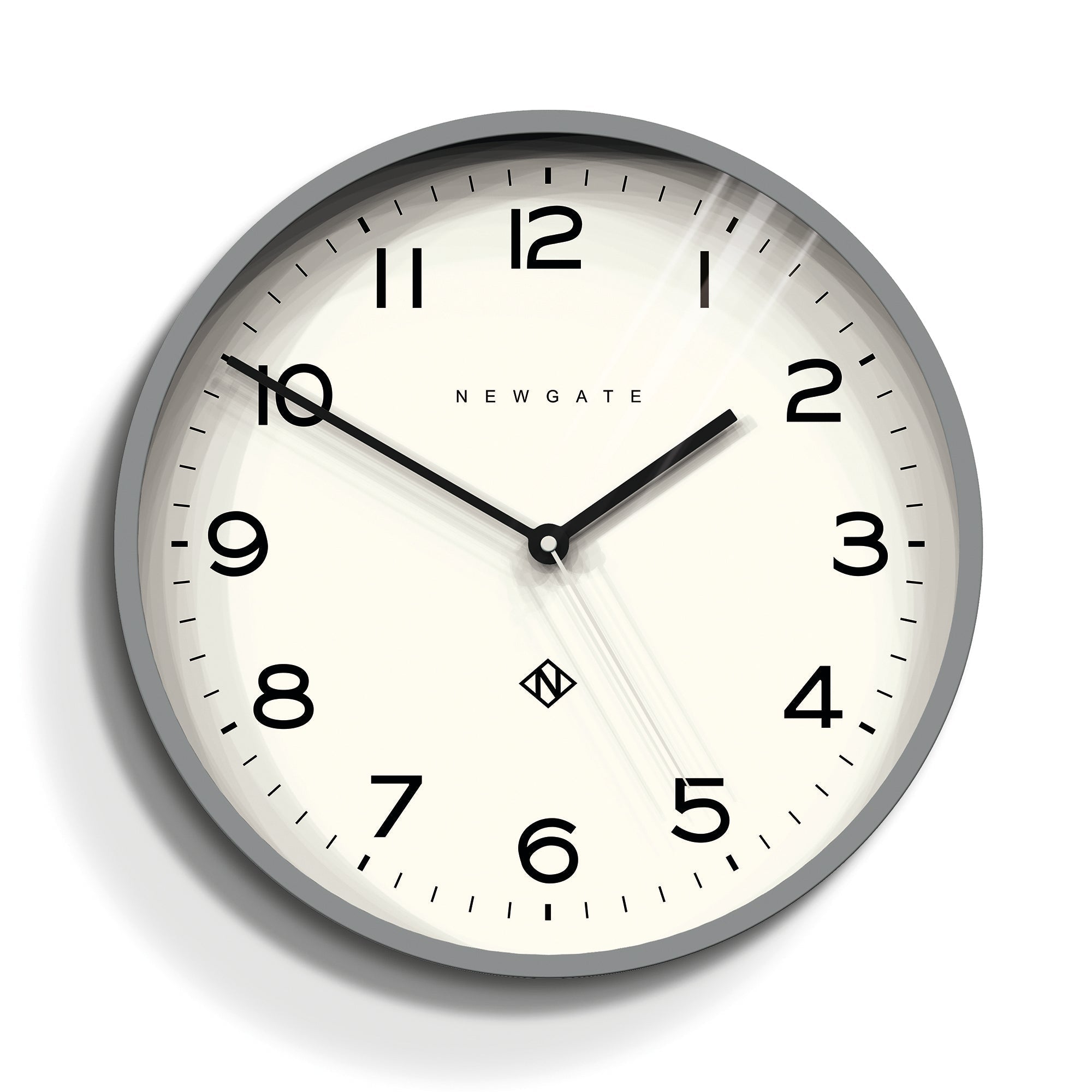 Newgate Number Three Echo Clock - Silicone Grey - Wall Clocks | Infinity Clocks