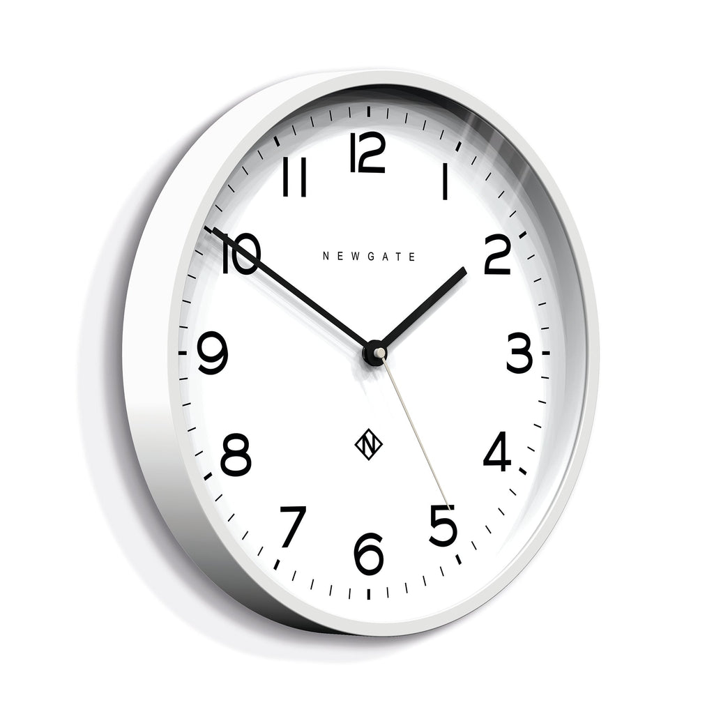 Newgate Number Three Echo Clock - Silicone White - Wall Clocks | Infinity Clocks