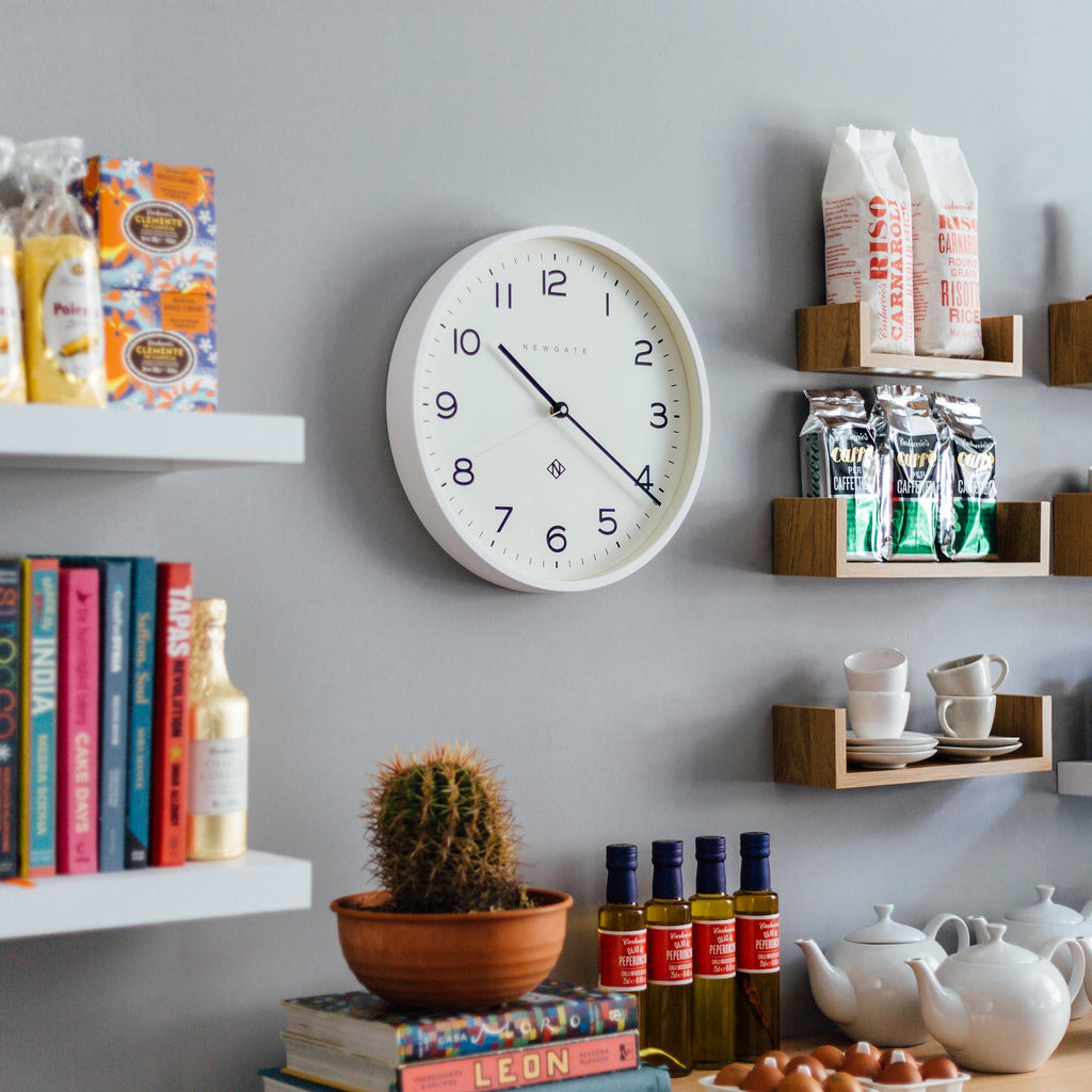 Newgate Number Three Echo Clock - Silicone White - Wall Clocks | Infinity Clocks