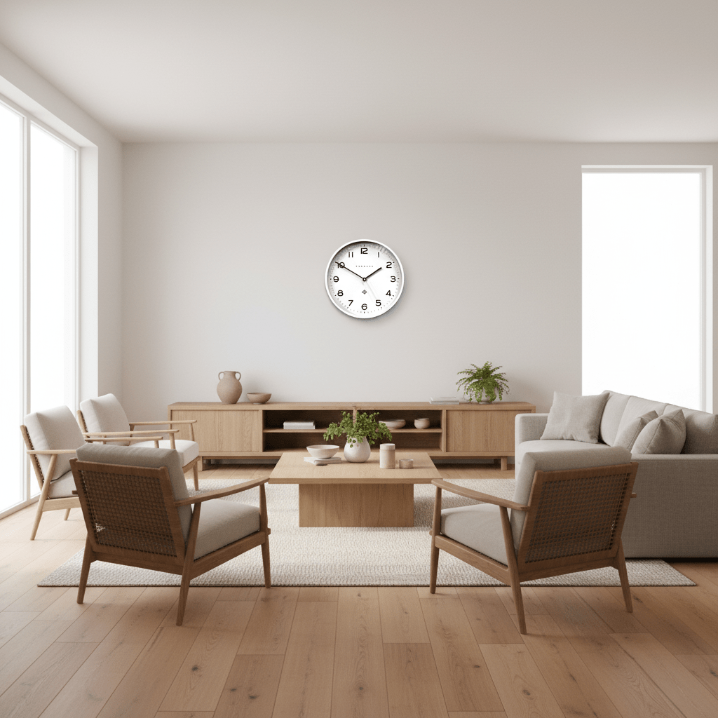 Newgate Number Three Echo Clock - Silicone White - Wall Clocks | Infinity Clocks