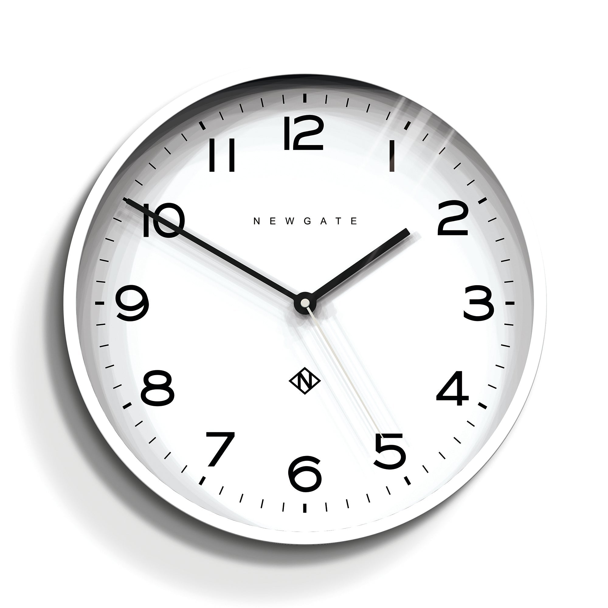 Newgate Number Three Echo Clock - Silicone White - Wall Clocks | Infinity Clocks