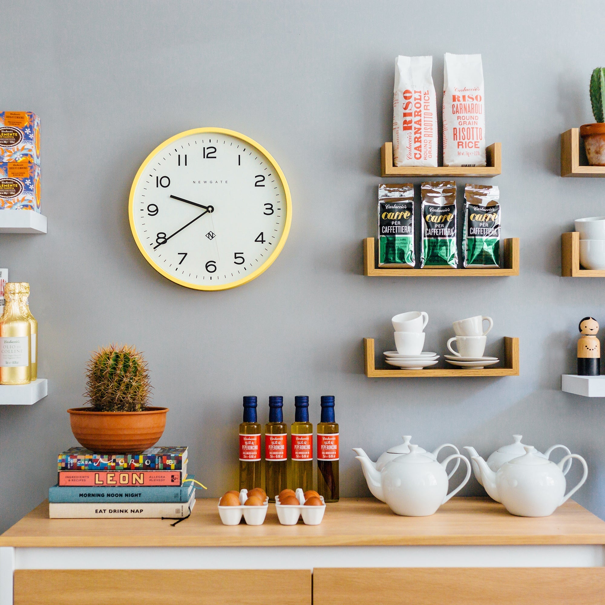 Newgate Number Three Echo Clock - Silicone Yellow - Wall Clocks | Infinity Clocks