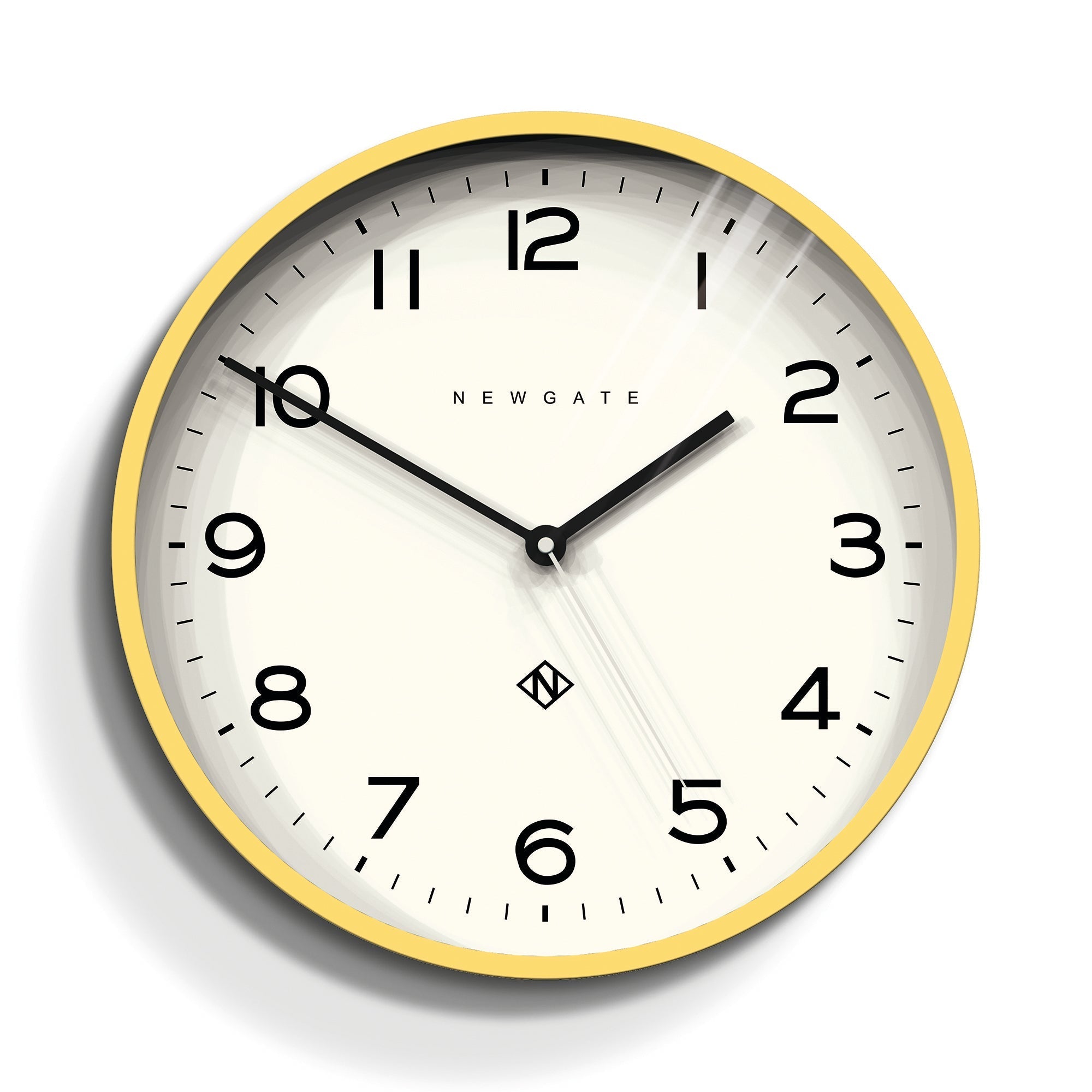 Newgate Number Three Echo Clock - Silicone Yellow - Wall Clocks | Infinity Clocks