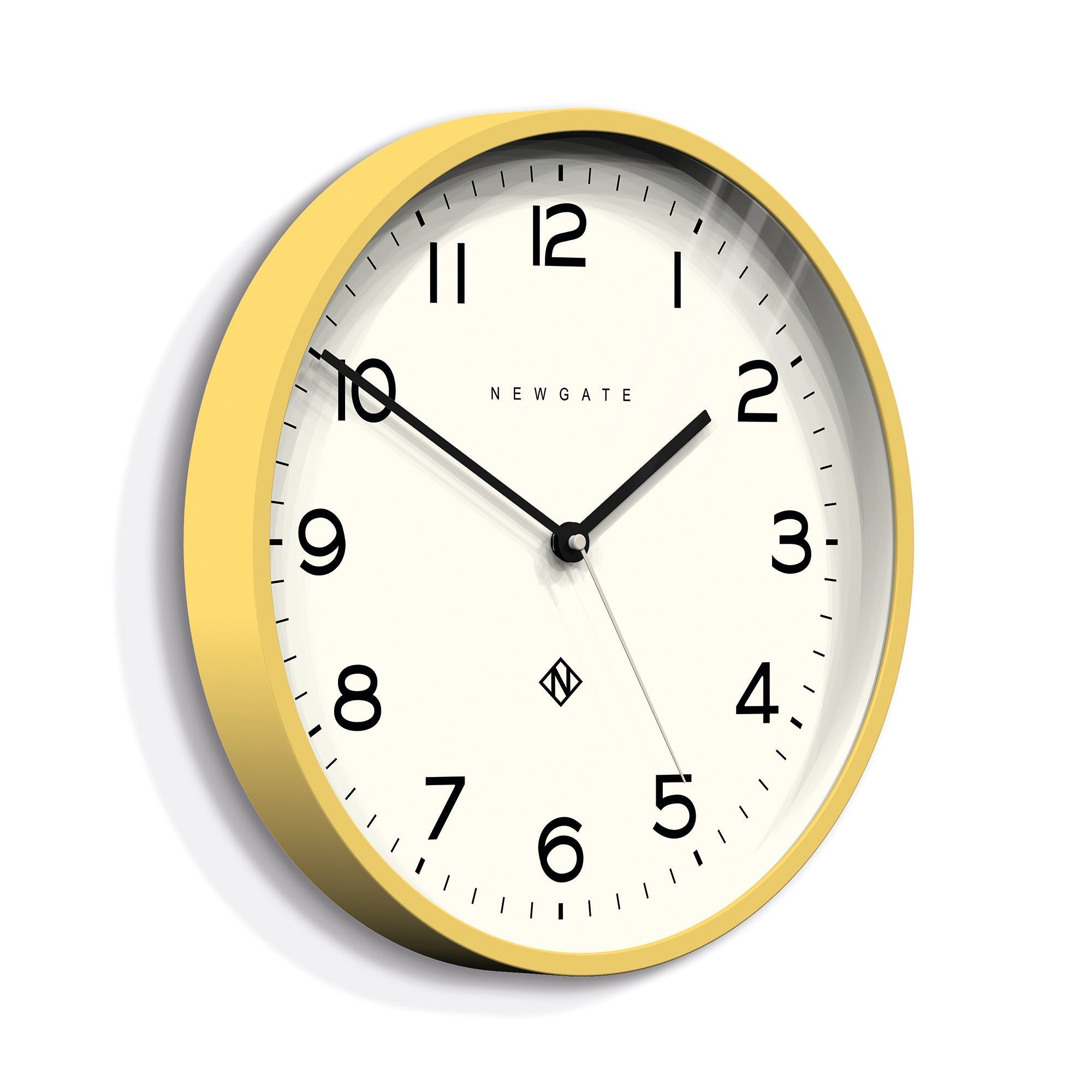 Newgate Number Three Echo Clock - Silicone Yellow - Wall Clocks | Infinity Clocks