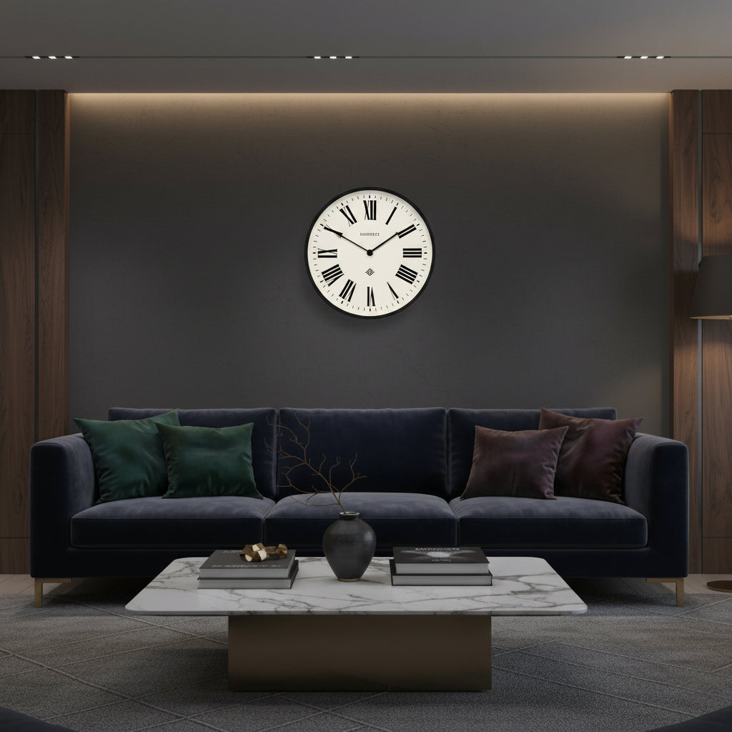 Newgate Number Three - Italian Black - Wall Clocks | Infinity Clocks