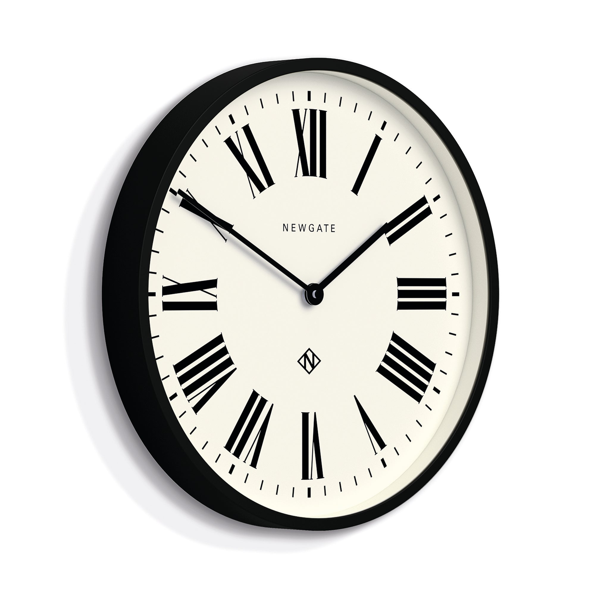 Newgate Number Three - Italian Black - Wall Clocks | Infinity Clocks