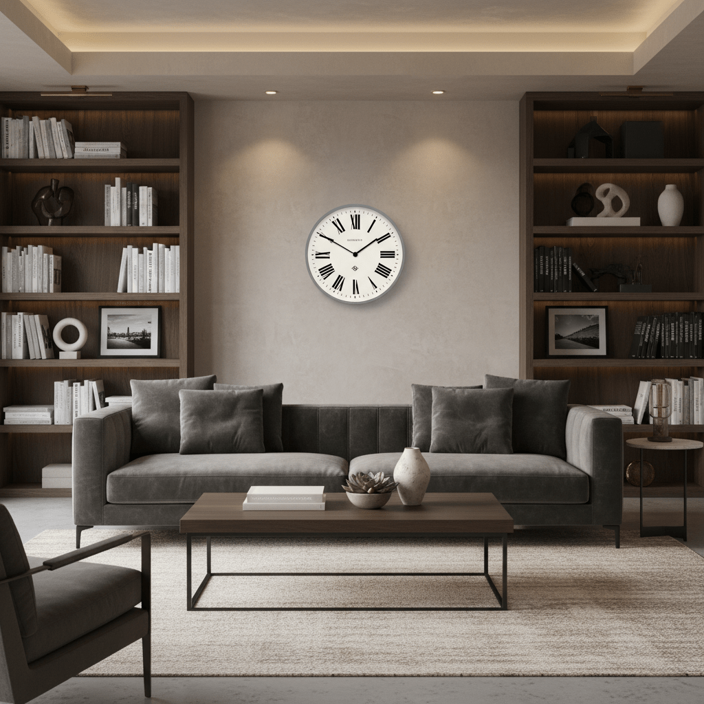 Newgate Number Three - Italian Grey - Wall Clocks | Infinity Clocks