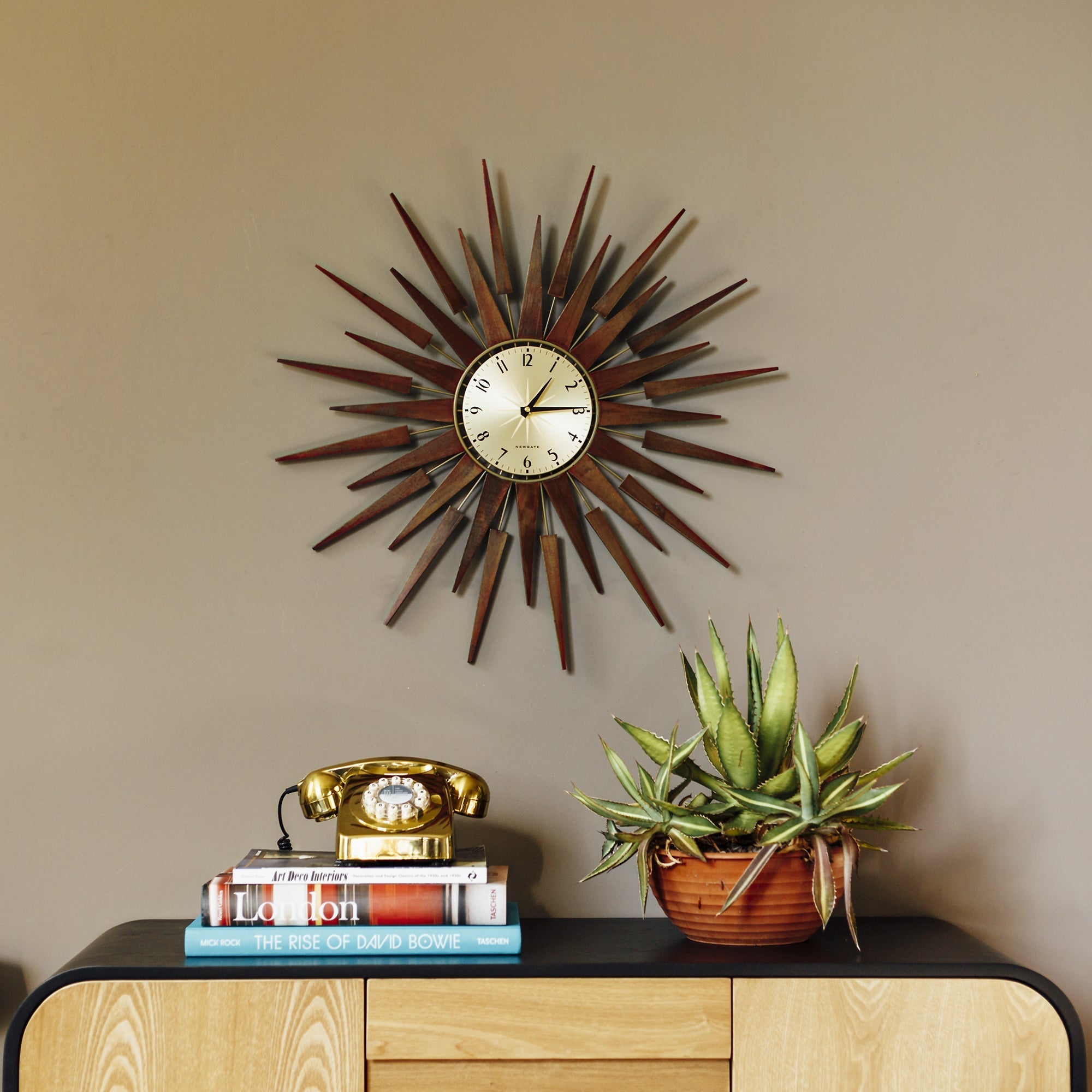 Newgate Pluto Wall Clock - Dark Oak - Wall Clocks