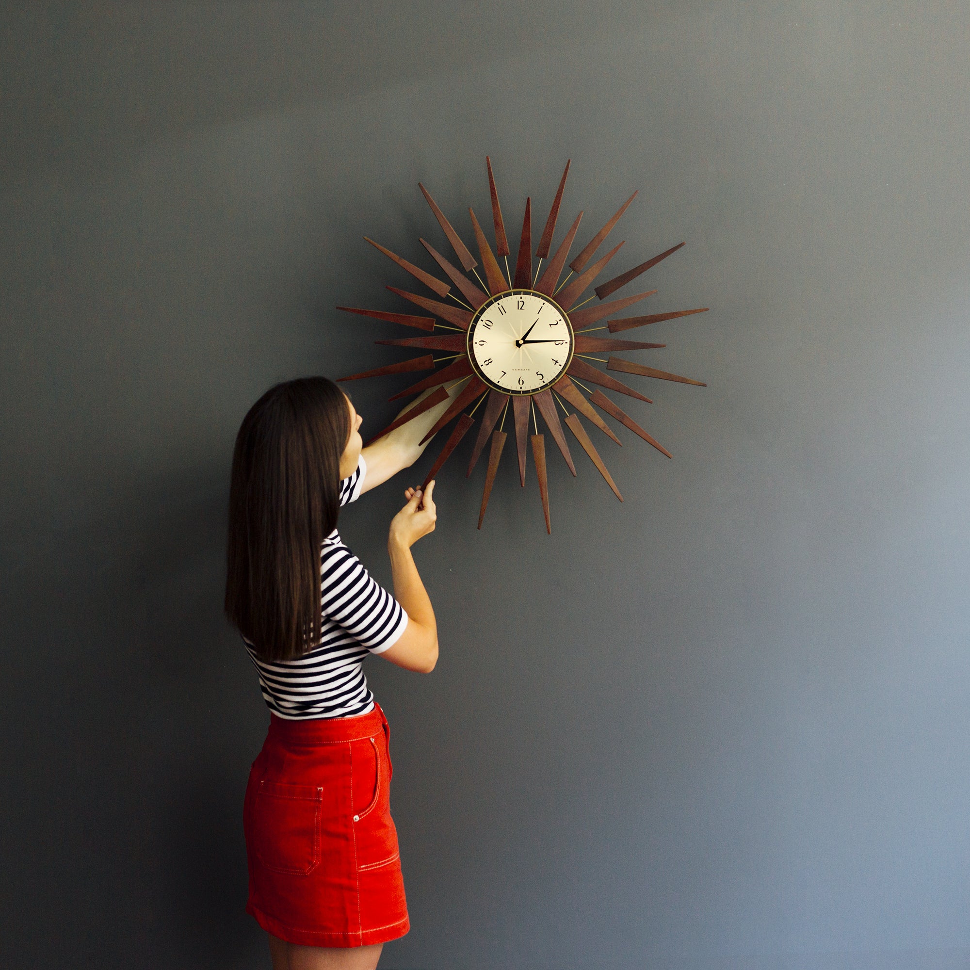 Newgate Pluto Wall Clock - Dark Oak - Wall Clocks