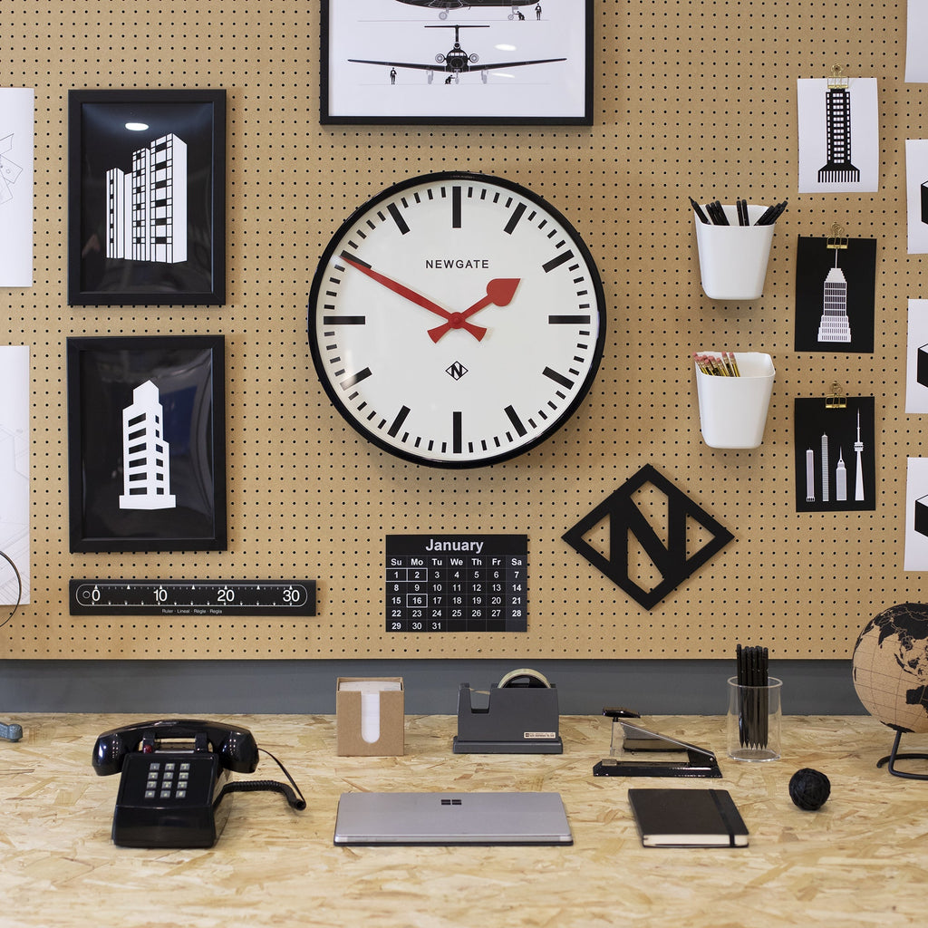 Newgate Putney Clock - Black - Wall Clocks | Infinity Clocks