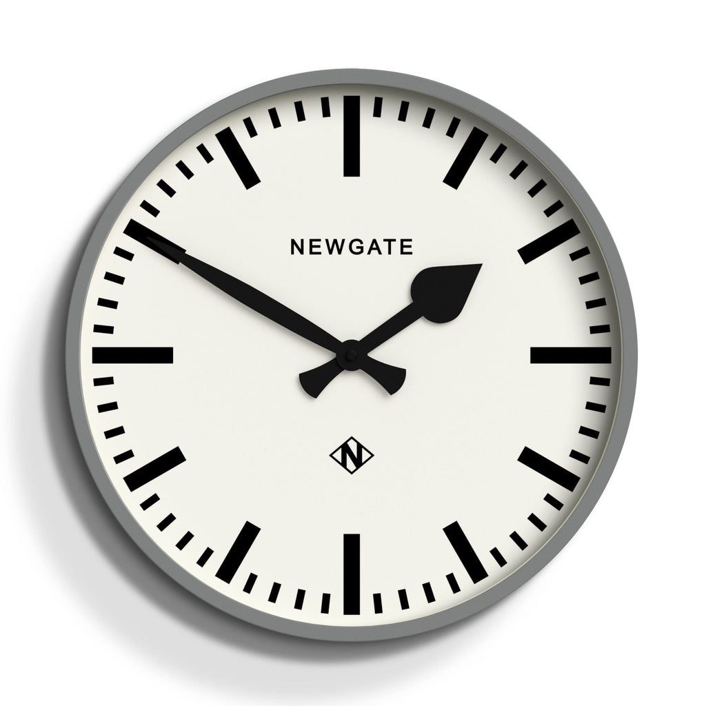 Newgate Railway Clock - Grey - Wall Clocks | Infinity Clocks