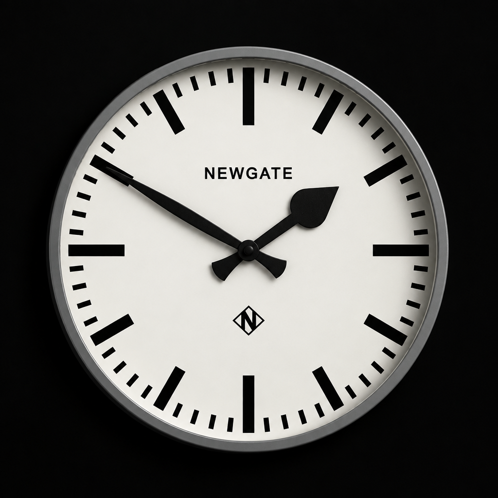 Newgate Railway Clock - Grey