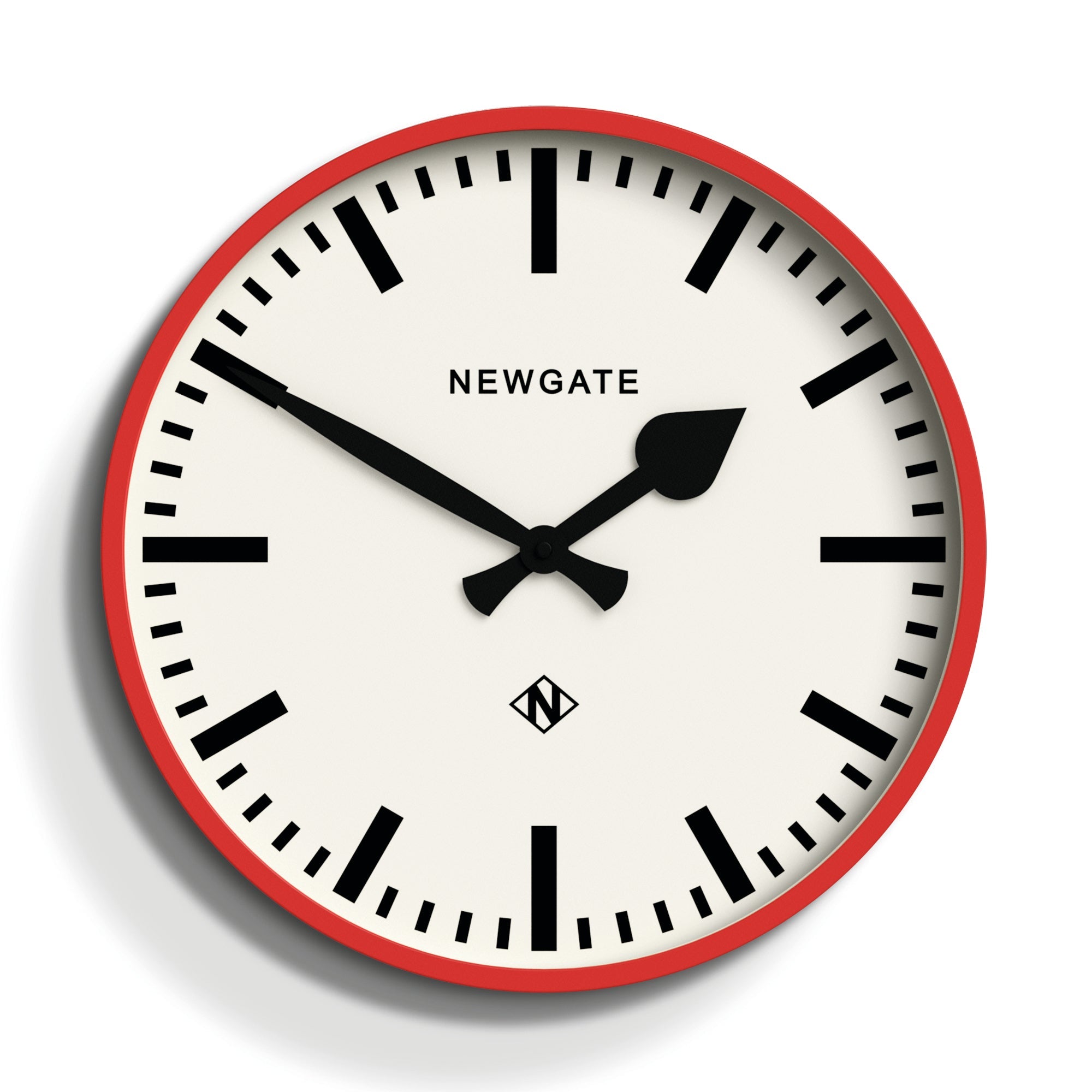 Newgate Railway Clock - Red - Wall Clocks | Infinity Clocks